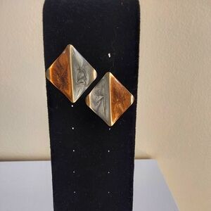 Half the moon ⬤ Vintage one of a kind stud earrings